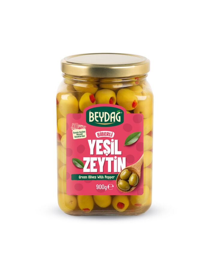 Beydağ Biberli Yeşil Zeytin 900 gr