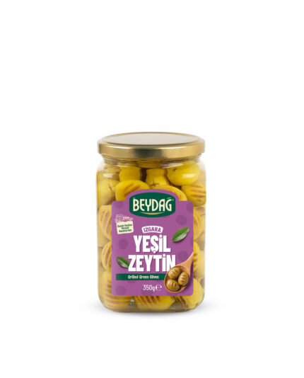 IZGARA_350GR_MOCKUP Beydağ Yağlı Izgara Yeşil Zeytin 350 gr