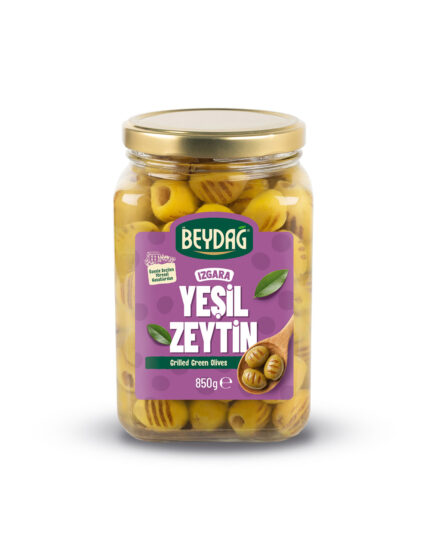IZGARA_850GR_MOCKUP Beydağ Yağlı Izgara Yeşil Zeytin 850 gr