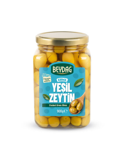 KIRMA_900GR_MOCKUP Beydağ Kırma Yeşil Zeytin 900 gr