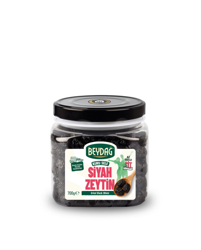 KURU_SELE_700GR_MOCKUP Beydağ Az Tuzlu Kuru Sele Zeytin 700 gr